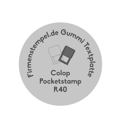 Stempelplatte Colop Pocketstamp R40