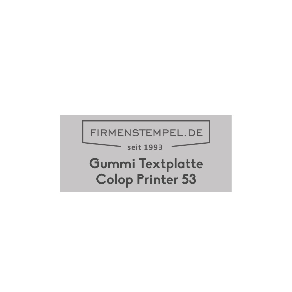 Textplatte Colop Printer 53