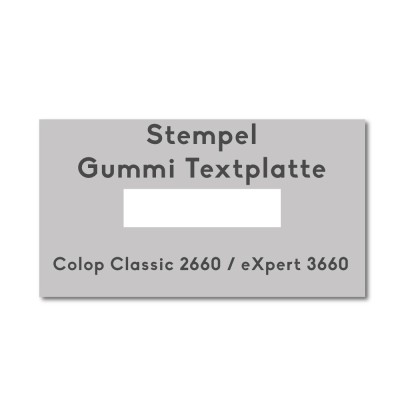 Textplatte Colop Classic 2660 & 3660
