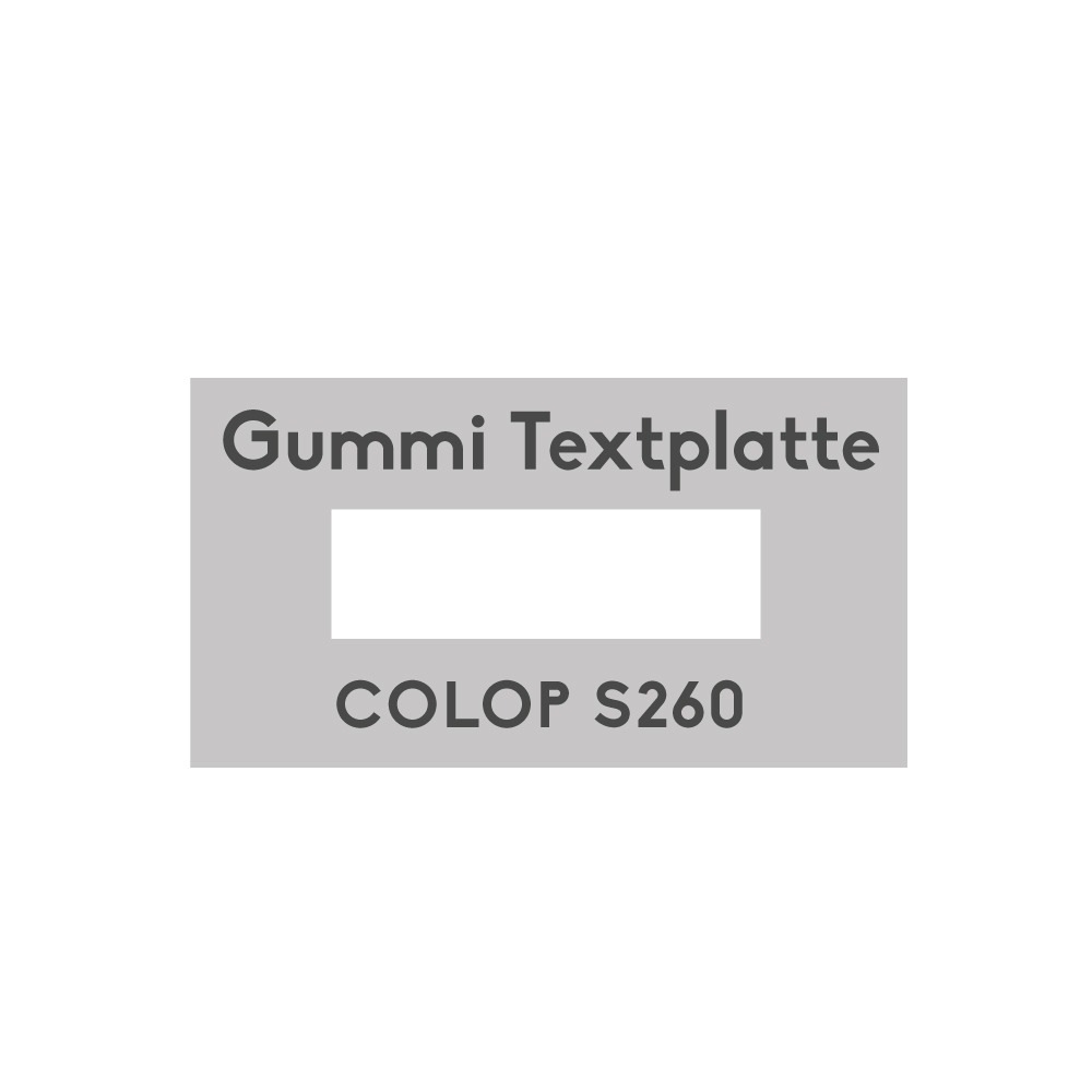 Textplatte Colop Printer S260 Datum