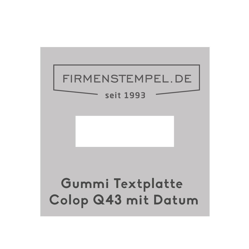 Textplatte Colop Printer 43 datum