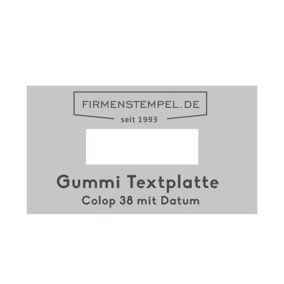 Textplatte Colop Printer 38 Datum