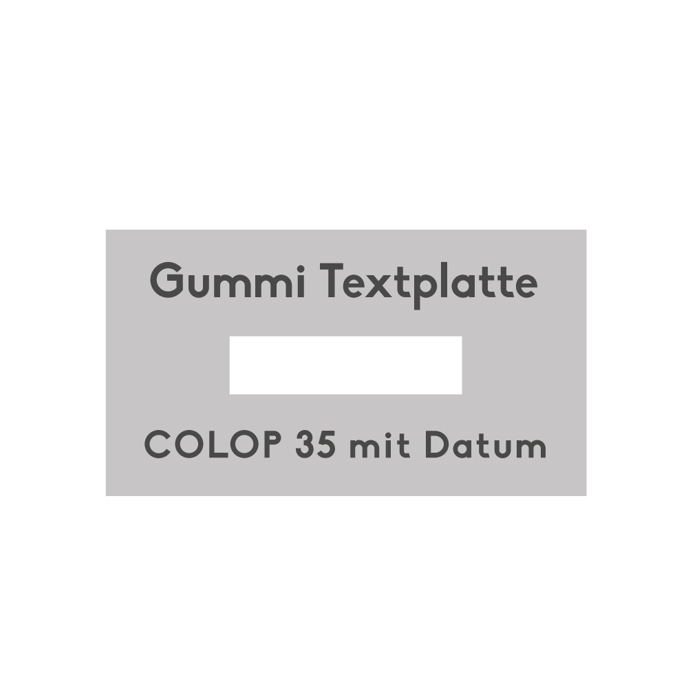 Textplatte Colop Printer 35 Datum