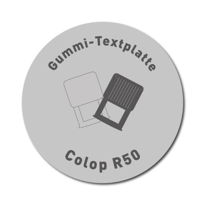 Textplatte für Colop Printer R50