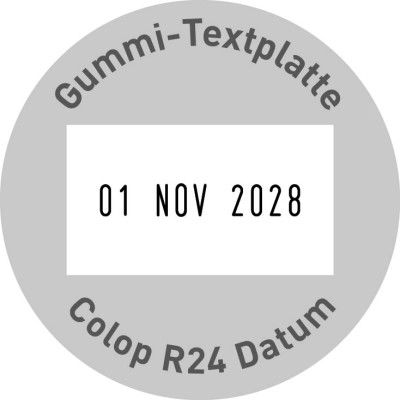 Textplatte Colop Printer R24 Datum