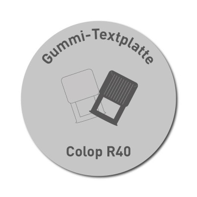 Textplatte Colop Printer R40