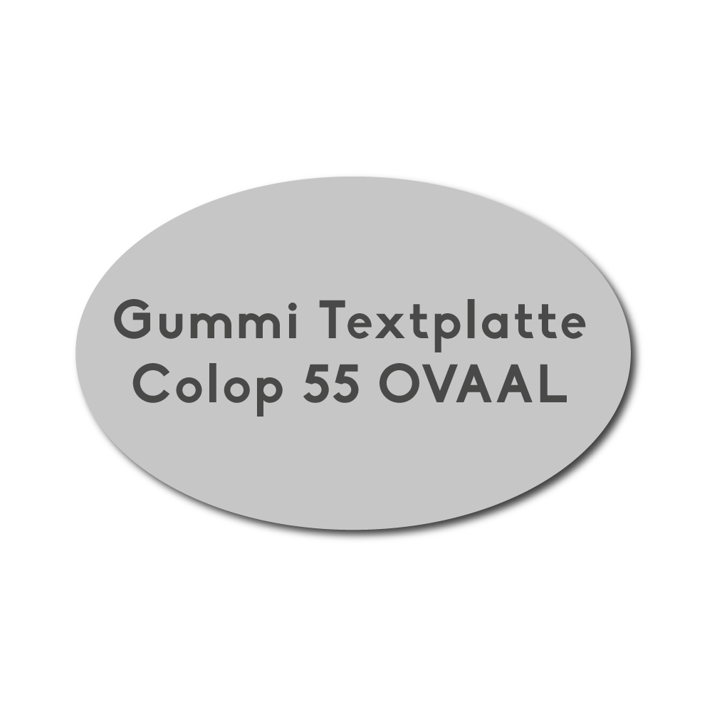 Textplatte Colop Ovaal 55