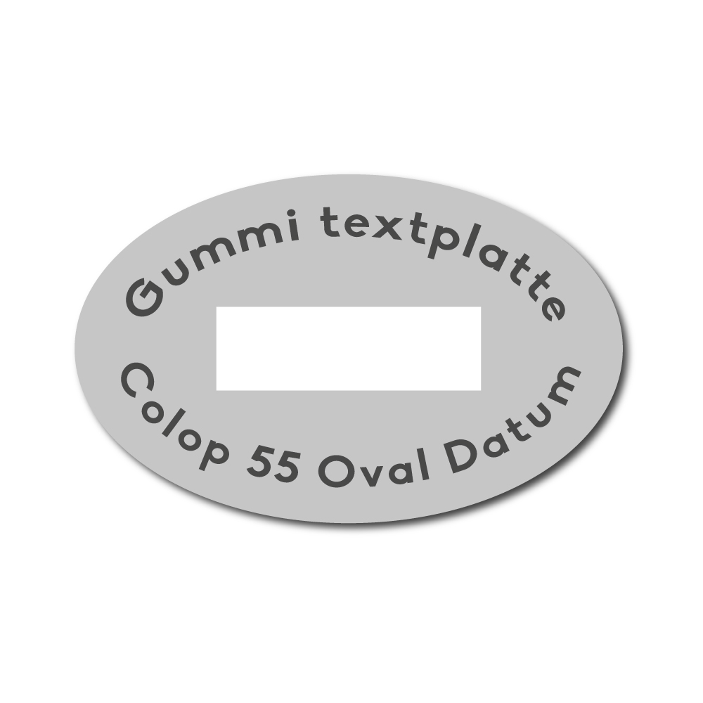 Textplatte Colop Ovaal 55 D