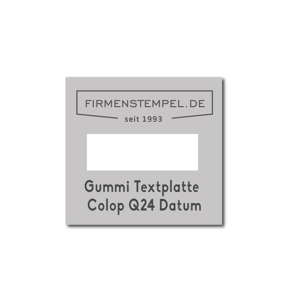 Textplatte Colop Printer q24 datum | Firmenstempel.de