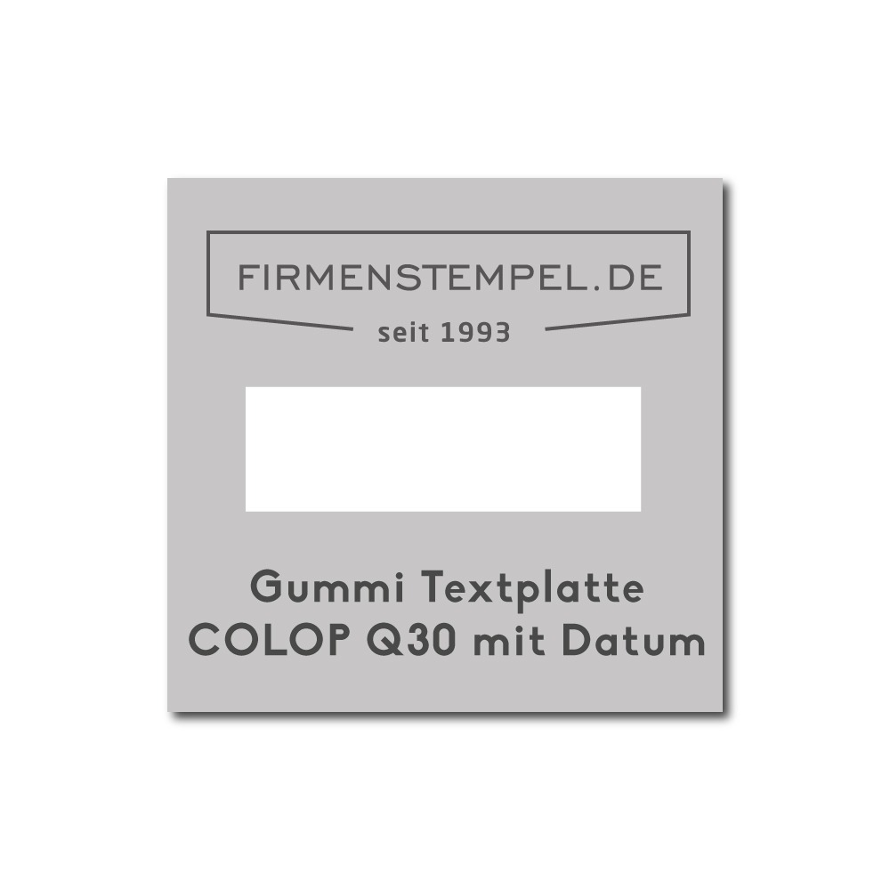 Textplatte Colop Printer q30 datum  | Firmenstempel.de