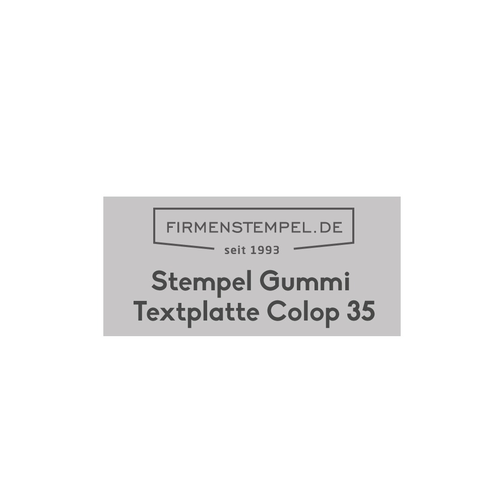 Textplatte Colop printer 35  | Firmenstempel.de