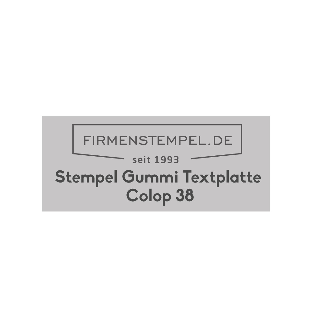 Textplatte Colop printer 38 | Firmenstempel.de