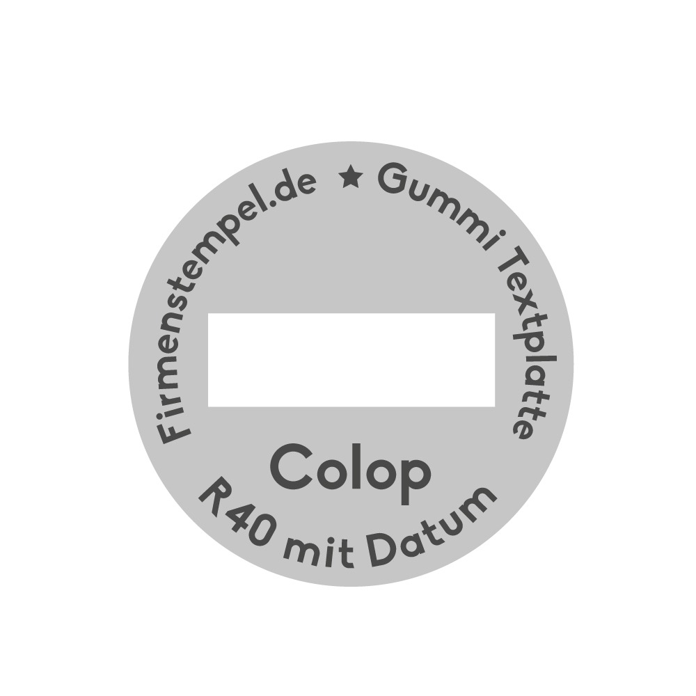 Textplatte Colop Printer r40 datum | Firmenstempel.de