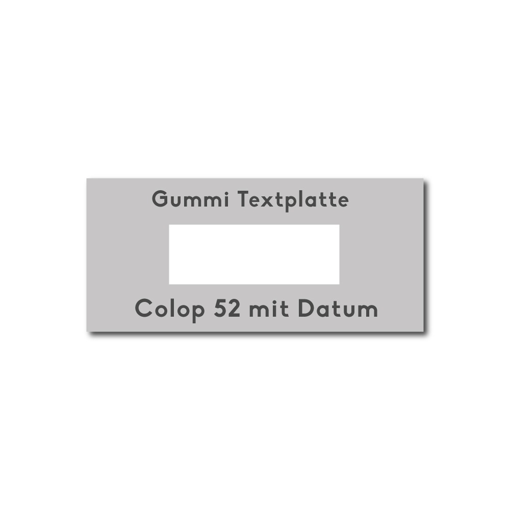 Textplatte Colop printer 52 datum