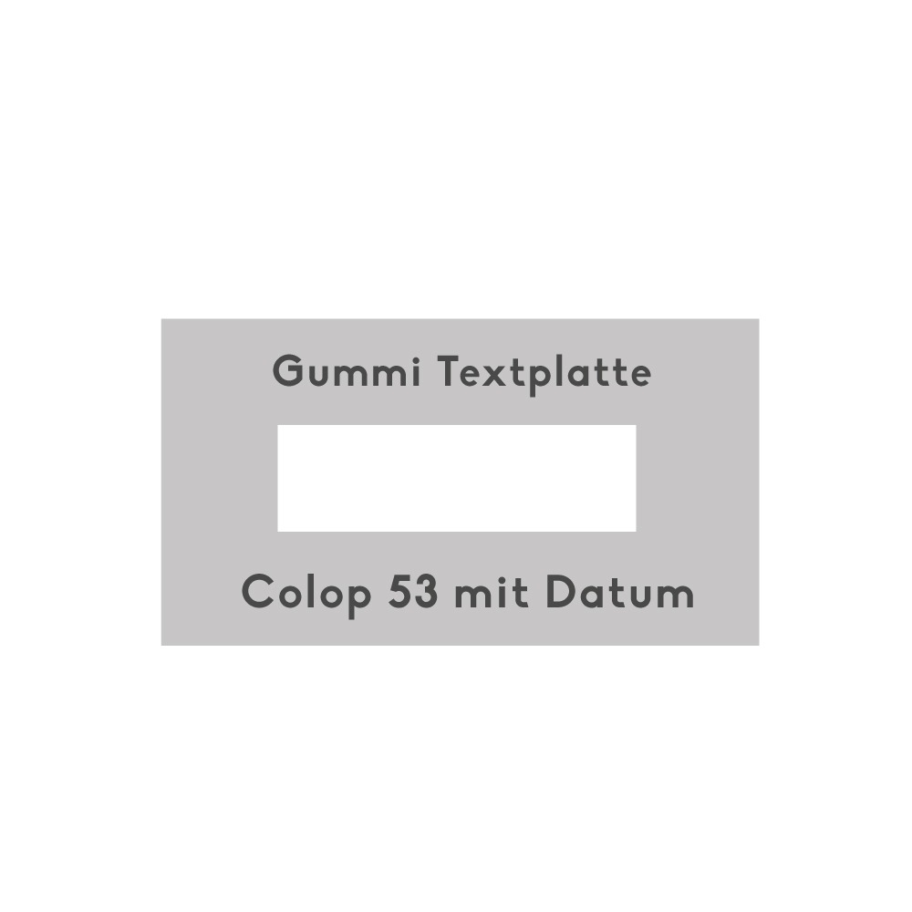 Textplatte Colop Printer 53 datum