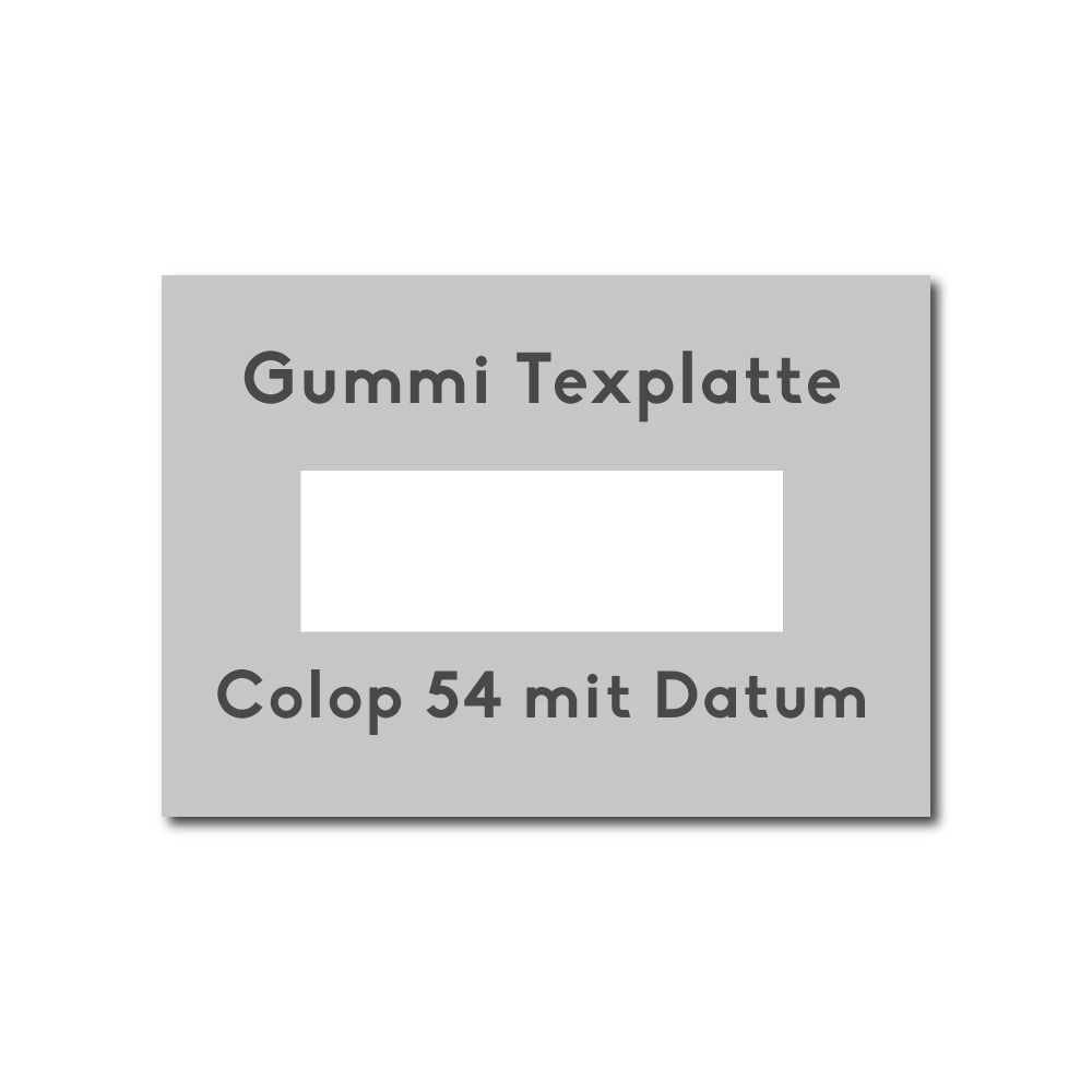 Textplatte Colop Printer 54 datum