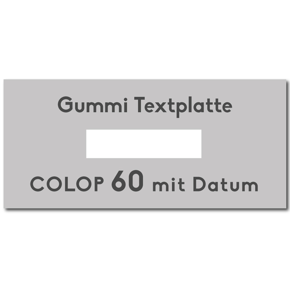 Textplatte Colop Printer 60 datum