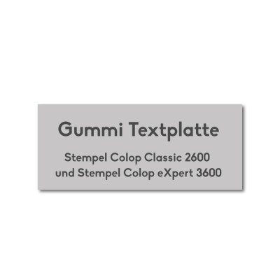 Textplatte Colop Classic 2600 & 3600