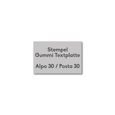 Textplatte Alpo 30