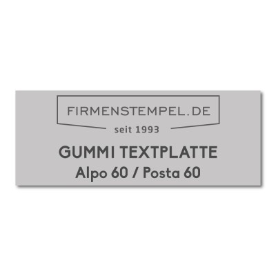 Stempelplatte Alpo/Posta 60