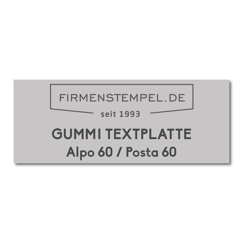 Stempelplatte Alpo/Posta 60