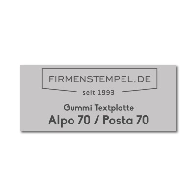 Alpo 70 Stempelplatte