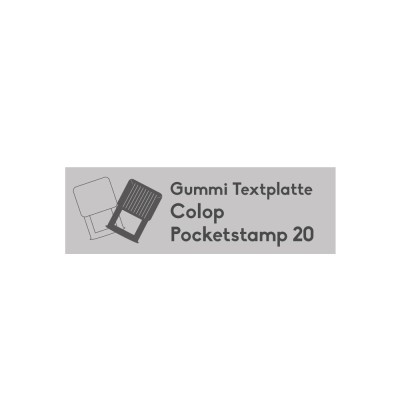 Textplatte Colop Pocket 20
