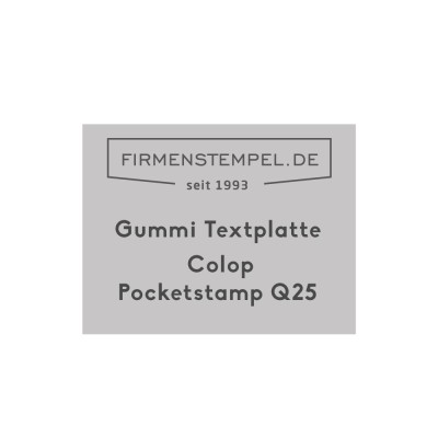 Textplatte Colop Pocket Q25